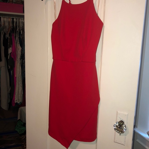 Red high-neck cocktail/mini - Picture 1 of 3